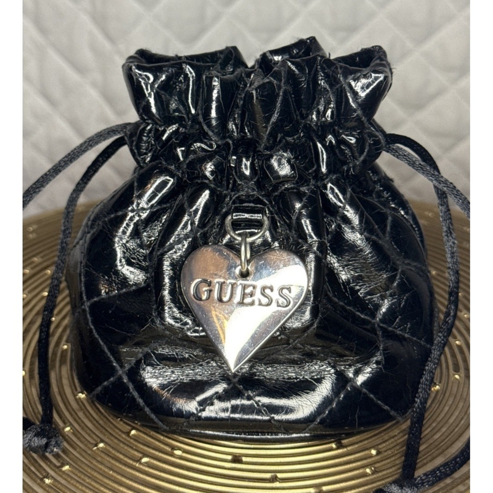 VTG Pot Of Gold Sweet Guess Satchel Faux Patent Diamonds Chunky Dainty